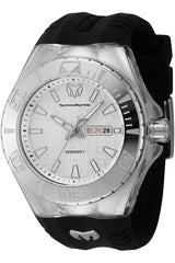 Technomarine Men's Watch - Cruise Monogram Silver Dial Silicone Strap | TM-122007