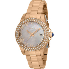 Invicta Women's Watch - Angel Quartz Mother of Pearl Dial Rose Gold Bracelet | 36074