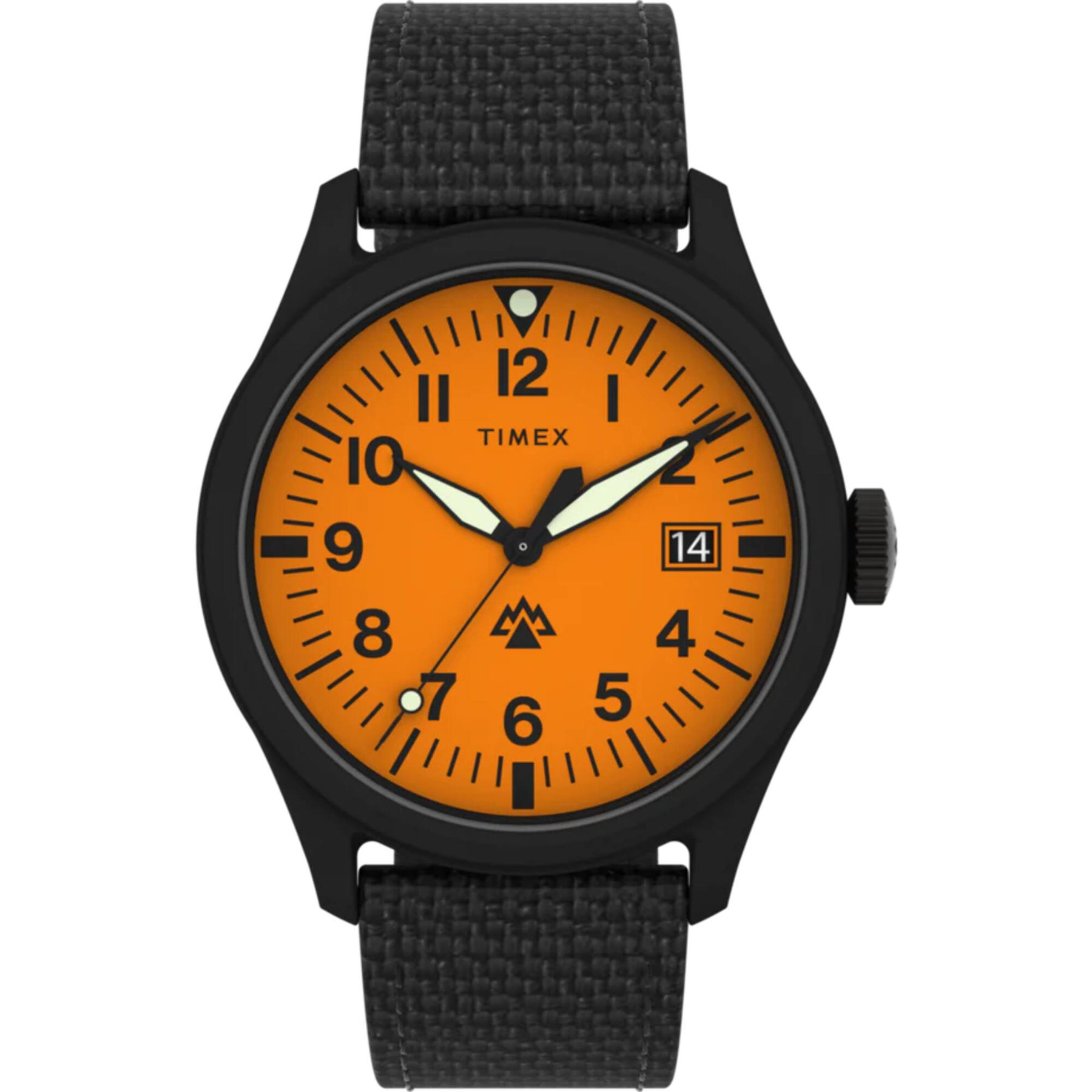 Timex Men's Watch - Expedition North Orange Dial Black Fabric Strap Da