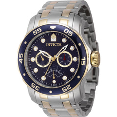 Invicta Men's Watch - Pro Diver Quartz Rotating Bezel Blue Dial TT Bracelet | 47001
