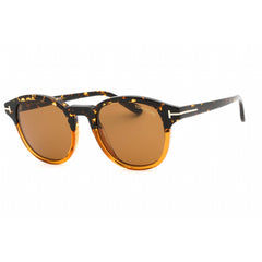 Tom Ford Women's Sunglasses - Coloured Havana Plastic Oval 52mm Frame | FT0752 55E