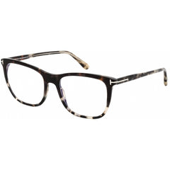 Tom Ford Men's Eyeglasses - Havana/Other Acetate Square Full Rim Frame | FT5672-B 056
