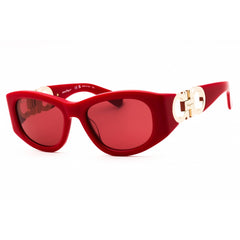 Salvatore Ferragamo Women's Sunglasses - Red Acetate Oval Full Rim Frame | SF1082S 600