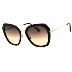 Tom Ford Women's Sunglasses - Shiny Black Metal Butterfly Full Rim Frame | FT0792 01B