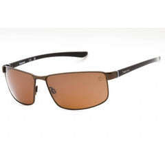 Timberland Men's Sunglasses - Matte Dark Brown Metal Rectangular Frame | TB9035 49H