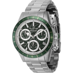 Invicta Men's Watch - Five Elements Wood Green Dial Silver Steel Bracelet | 44289