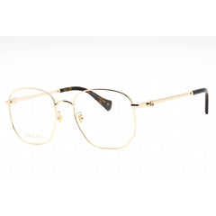 Gucci Women's Eyeglasses - Gold/Havana Full Rim Geometric Shape Frame | GG1420OK 001