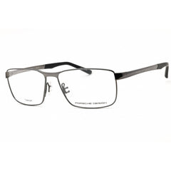 Porsche Men's Eyeglasses - Dark Grey Metal Rectangular Shape Full Rim Frame | P8273 D