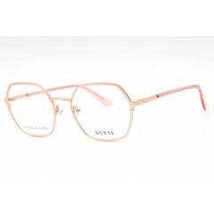 Guess Women's Eyeglasses - Matte Rose Gold Metal Geometric Full Rim Frame | GU2912 029