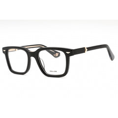 Police Men's Eyeglasses - Shiny Black Plastic Square Full Rim Frame | VPLG80 0700