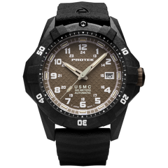 ProTek Men's Watch - USMC Series Automatic Brown Dial Genuine Rubber Strap | 1216