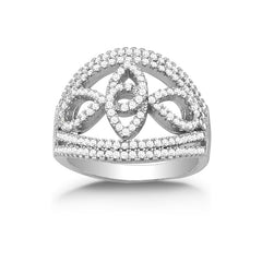 Sterling Silver Micro Pave Ring - W-9881