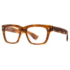 Garrett Leight Unisex Eyeglasses - Demi Blonde Acetate Square | OFFICINE GENERALE DG