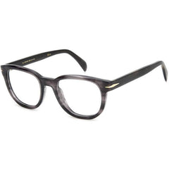 David Beckham Men's Eyeglasses - Grey Horn Acetate Oval Full Rim Frame | DB-7097 02W8