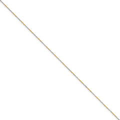 White & Yellow Rhodium over Brass 1.20mm 2 color plated Fancy Chain | SRN205