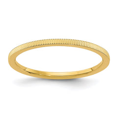 14K Gold 1.2mm Line Pattern Stackable Band | STK21-120Y