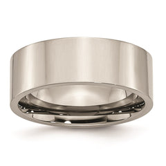 Titanium Flat 8mm Polished Band | TB3