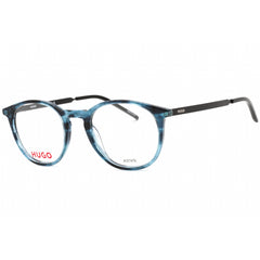 Hugo Men's Eyeglasses - Striped Blue Acetate/Metal Full Rim Frame | HG 1017 0AVS 00
