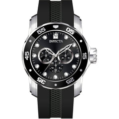 Invicta Men's Watch - Pro Diver Scuba Black Dial Silicone Strap Date-Day | 45721