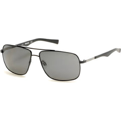 Timberland Men's Sunglasses - Matte Black Metal Aviator Full Rim Frame | TB9107 02D