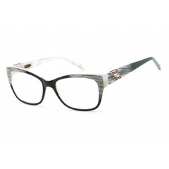 Coco Song Unisex Eyeglasses - Black/White Multicolor Cat Eye Frame | CV165 01-09