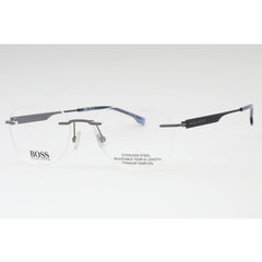Hugo Boss Men's Eyeglasses - Matte Ruthenium Blue Metal Frame | BOSS 1265/B 09T9 00