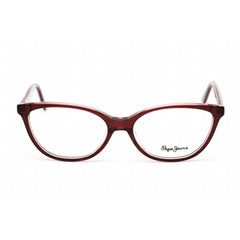 Pepe Jeans Women's Eyeglasses - Burgundy Plastic Cat Eye Full Rim Frame | PJ3317 C3