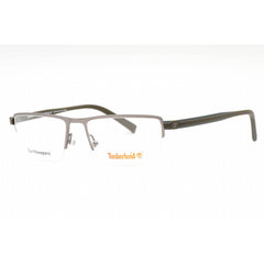 Timberland Men's Eyeglasses - Matte Gunmetal Metal Rectangular Half Rim | TB1821 009