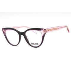 Just Cavalli Women's Eyeglasses - Black Transparent Purple Full Rim | VJC001V 04G2