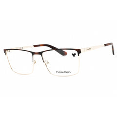 Calvin Klein Men's Eyeglasses - Havana/Gold Metal Rectangular Full Rim | CK22102 213