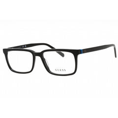 Guess Men's Eyeglasses - Shiny Black Acetate Rectangular Full Rim Frame | GU50068 001