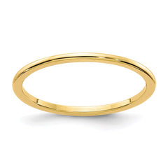 14K Gold 1.2mm Half Round Stackable Band | STK17-120Y