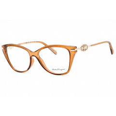Salvatore Ferragamo Women's Eyeglasses - Transparent Caramel Full Rim | SF2937R 261