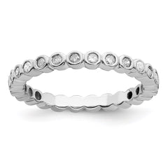 Sterling Silver Stackable Expressions Diamond Ring | QSK332