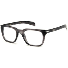 David Beckham Men's Eyeglasses - Grey Horn Plastic Rectangular Frame | DB-7070 02W8