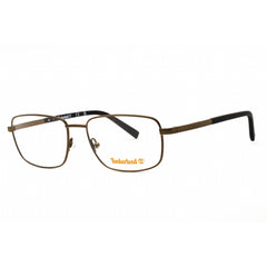 Timberland Men's Eyeglasses - Shiny Dark Brown Metal Rectangular Frame | TB1726 048