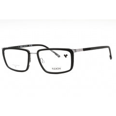 Flexon Men's Eyeglasses - Matte Black/Gunmetal Metal Rectangular | FLEXON E1138 002