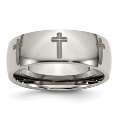 Titanium 8mm Polished Band | TB2D