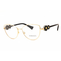 Versace Women's Eyeglasses - Gold Metal Cat Eye Full Rim Frame | 0VE1284 1002