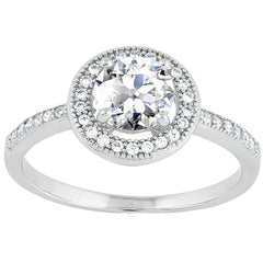 Classic Women's Circle CZ and Micro Pave Ring - W-9310