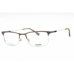 Flexon Men's Eyeglasses - Gunmetal Rectangular Metal Half Rim Frame | FLEXON E1120 033