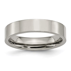 Titanium Flat 5mm Polished Band | TB155