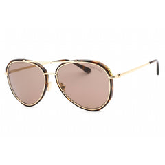 Tom Ford Unisex Sunglasses - Dark Havana Metal Pilot Frame Roviex Lens | FT0749 52J
