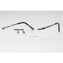 Bvlgari Men's Eyeglasses - Matte Black Rimless Rectangular 57mm Frame | 0BV1122 128