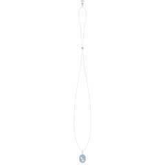 Swarovski Women's Necklace - Signum Swan Blue Crystals Pave Long | 5628546