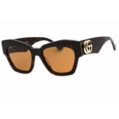 Gucci Women's Sunglasses - Havana Acetate Cat Eye Shape Full Rim Frame | GG1422S 003