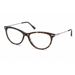 Tom Ford Women's Eyeglasses - Dark Havana Plastic Cat Eye Full Rim Frame | FT5509 052
