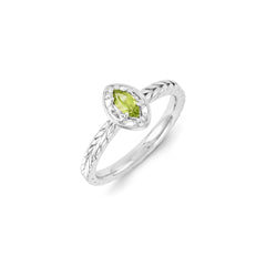 Sterling Silver Stackable Expressions Peridot Ring | QSK1130