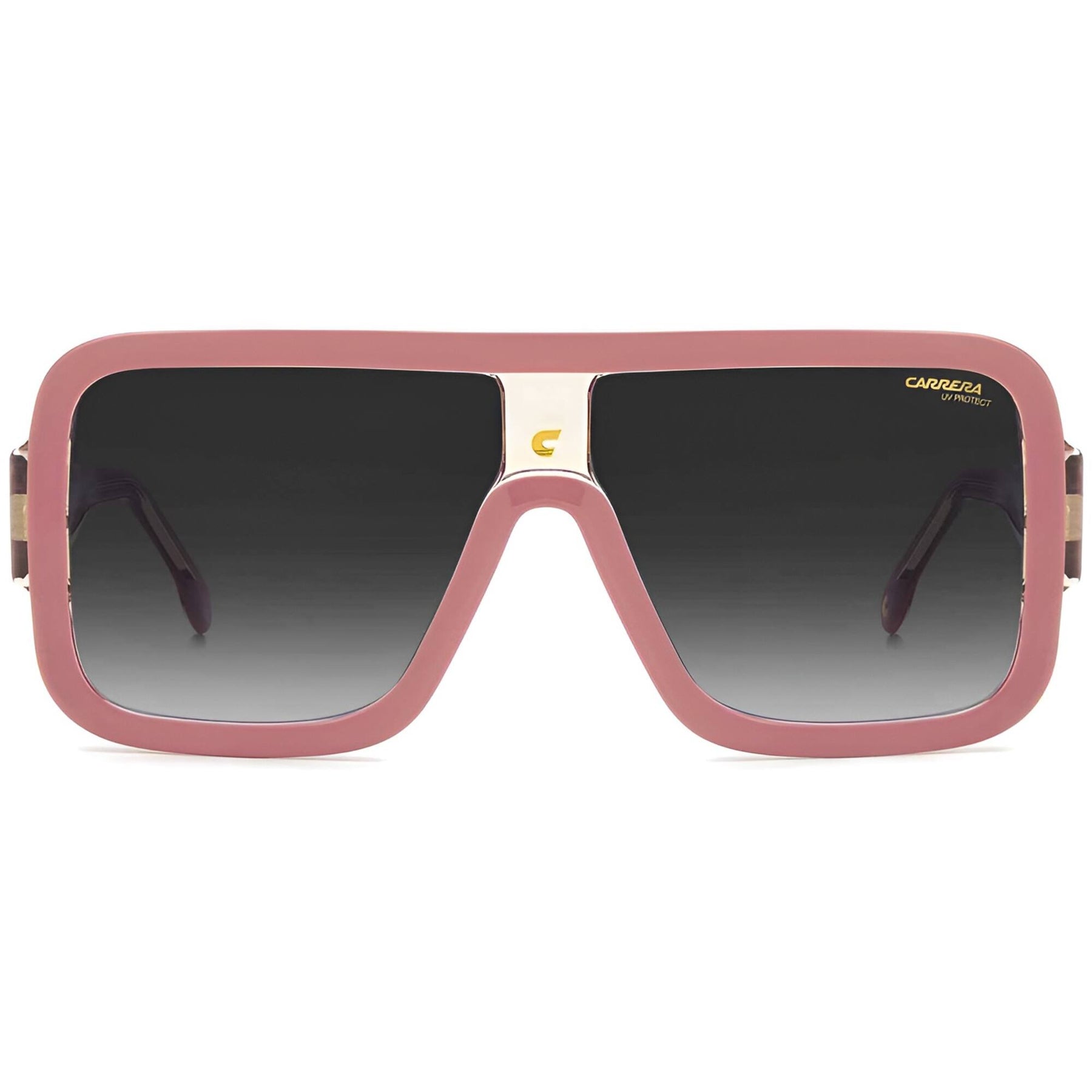 Carrera Unisex Sunglasses - Pink Beige Square Full Rim Frame 