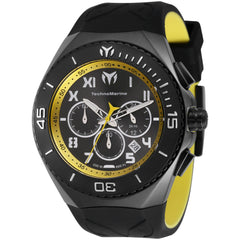 Technomarine Men's Watch - Manta Ocean Chronograph Black, Yellow Strap | TM-221045